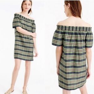 J. Crew Collection Silk Plaid Dress